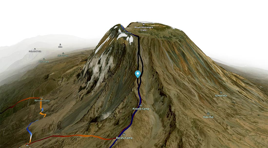 3D Rendering of the Umbwe Route