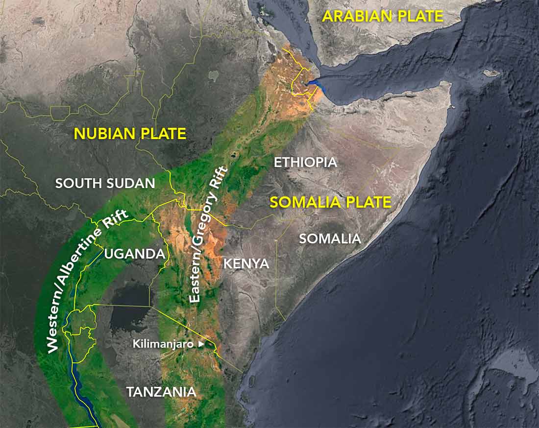 East African Rift Map