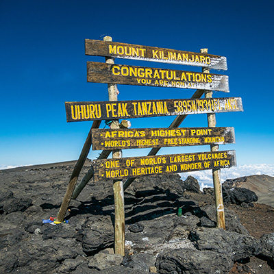kilimanjaro sign
