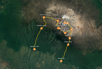 Machame Route on Kilimanjaro