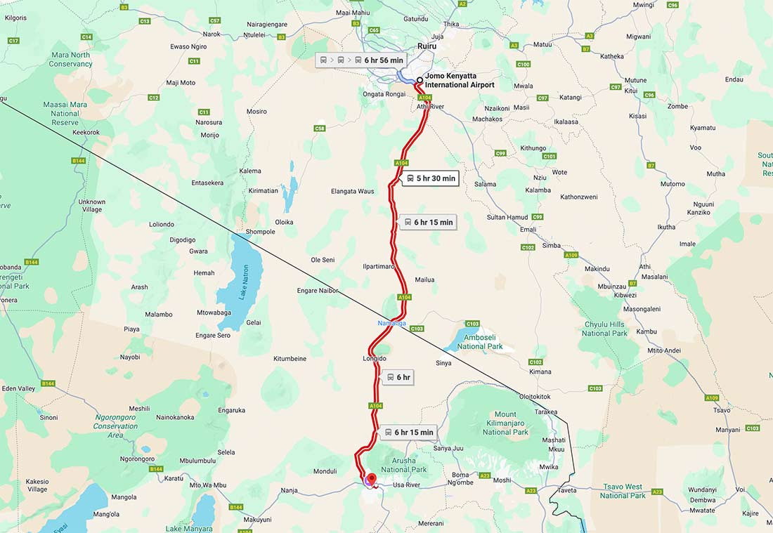 bus from Nairobi to Arusha