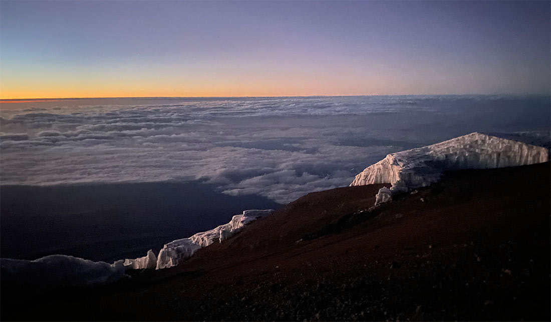 Kilimanjaro glaciers at dawn