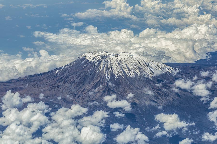 aerial of kilimanjaro