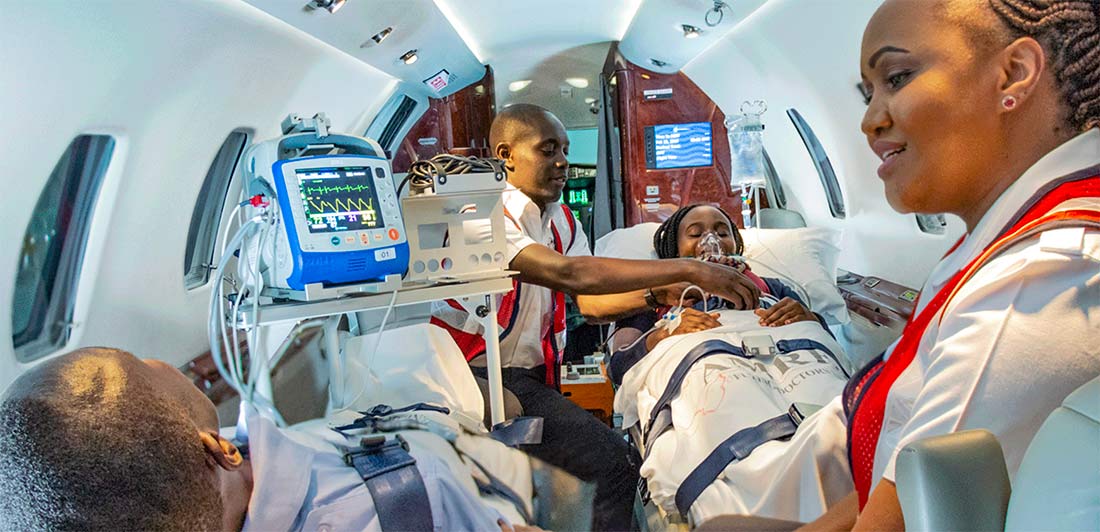flying doctors airlifting patients