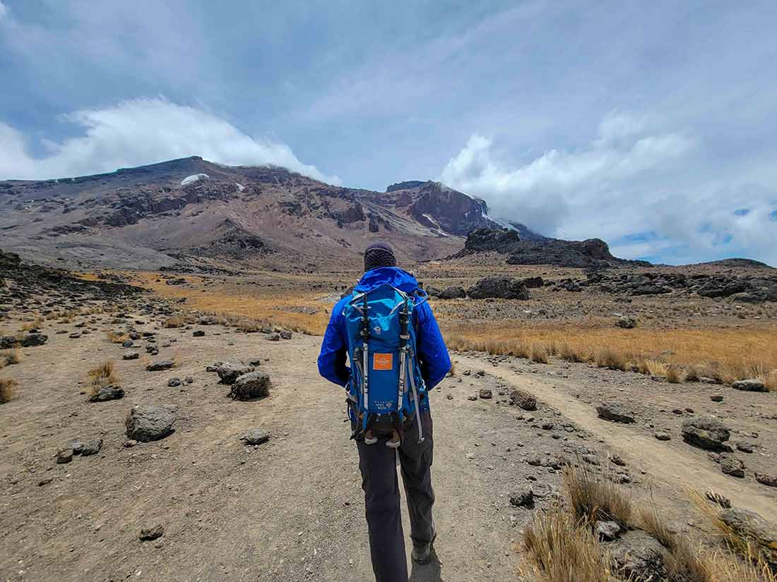35-liter Direttissima Mountain Hardwear packed on Kilimanjaro