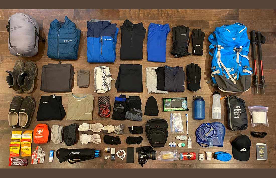 35-liter Direttissima Mountain Hardwear pack with Kilimanjaro gear
