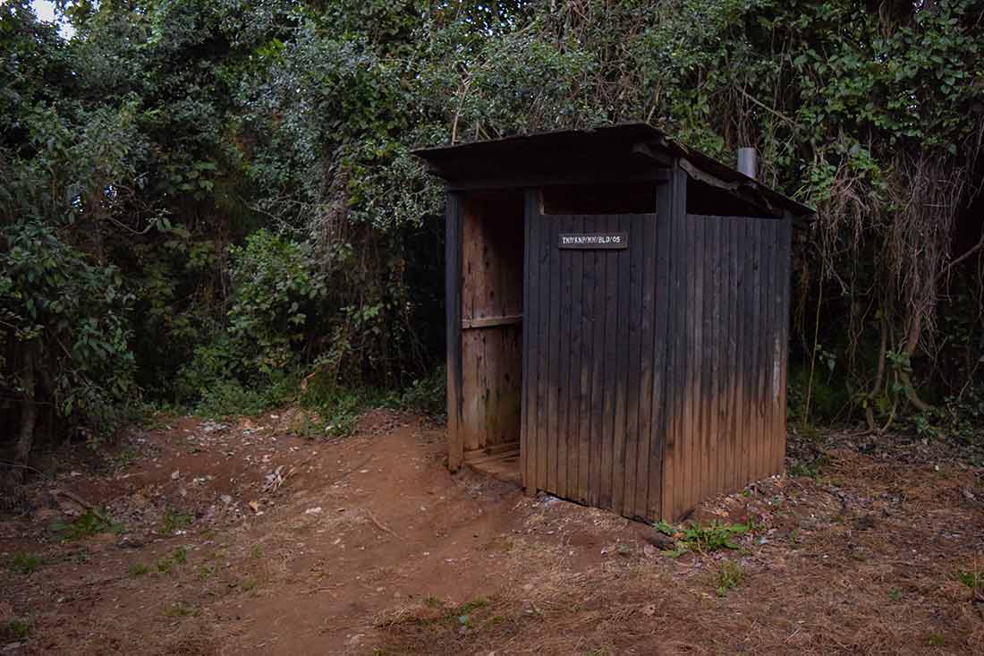 Long drop toilet on Kilimanjaro