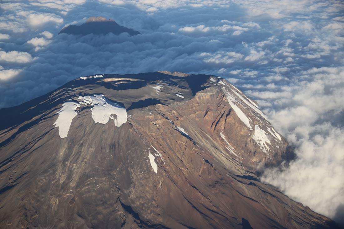 melting glaciers on Kilimanjaro