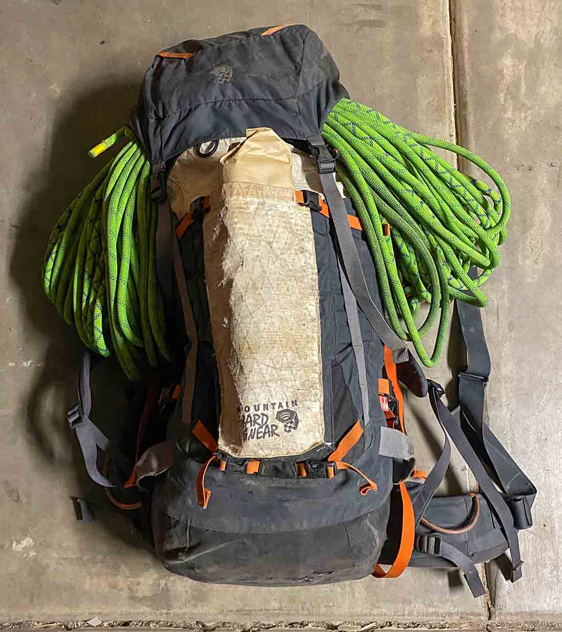 55-liter Direttissima Mountain Hardwear packed to climb a Multi-Pitch in Sedona, Arizona