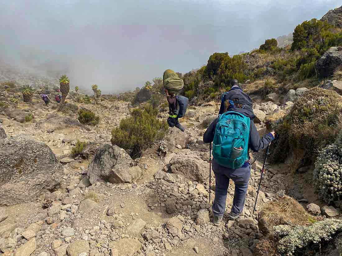 solo traveler on Kilimanjaro