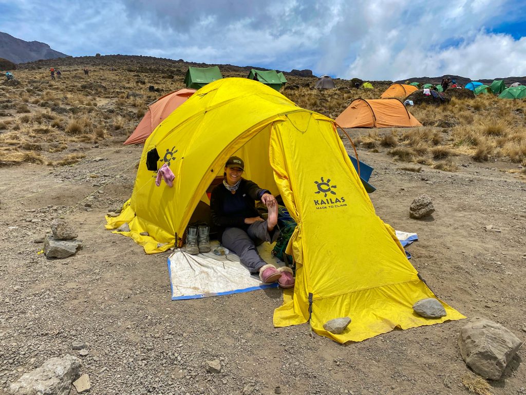 stretch on Kilimanjaro