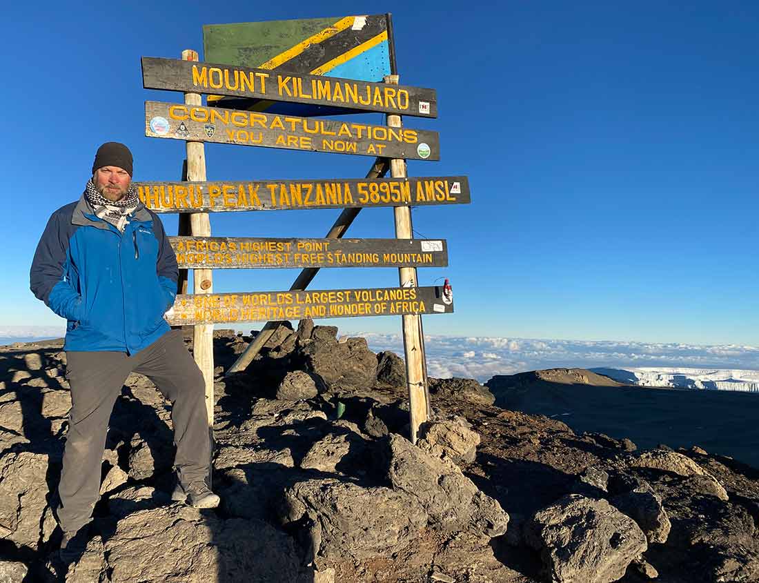 Mammut Ducan GTX on Kilimanjaro's Summit