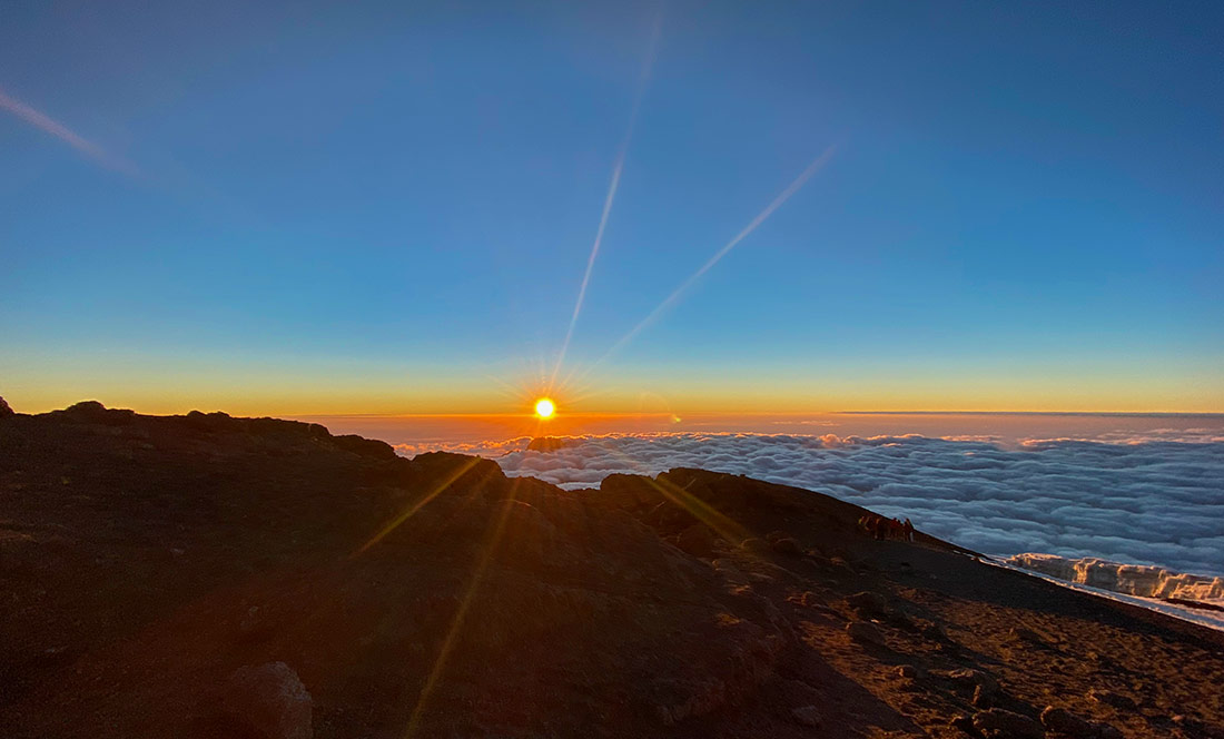 sunrise on summit night, Kilimanjaro