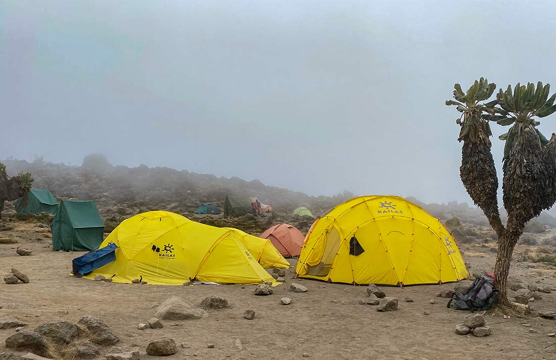 Share a tents on Kilimanjaro